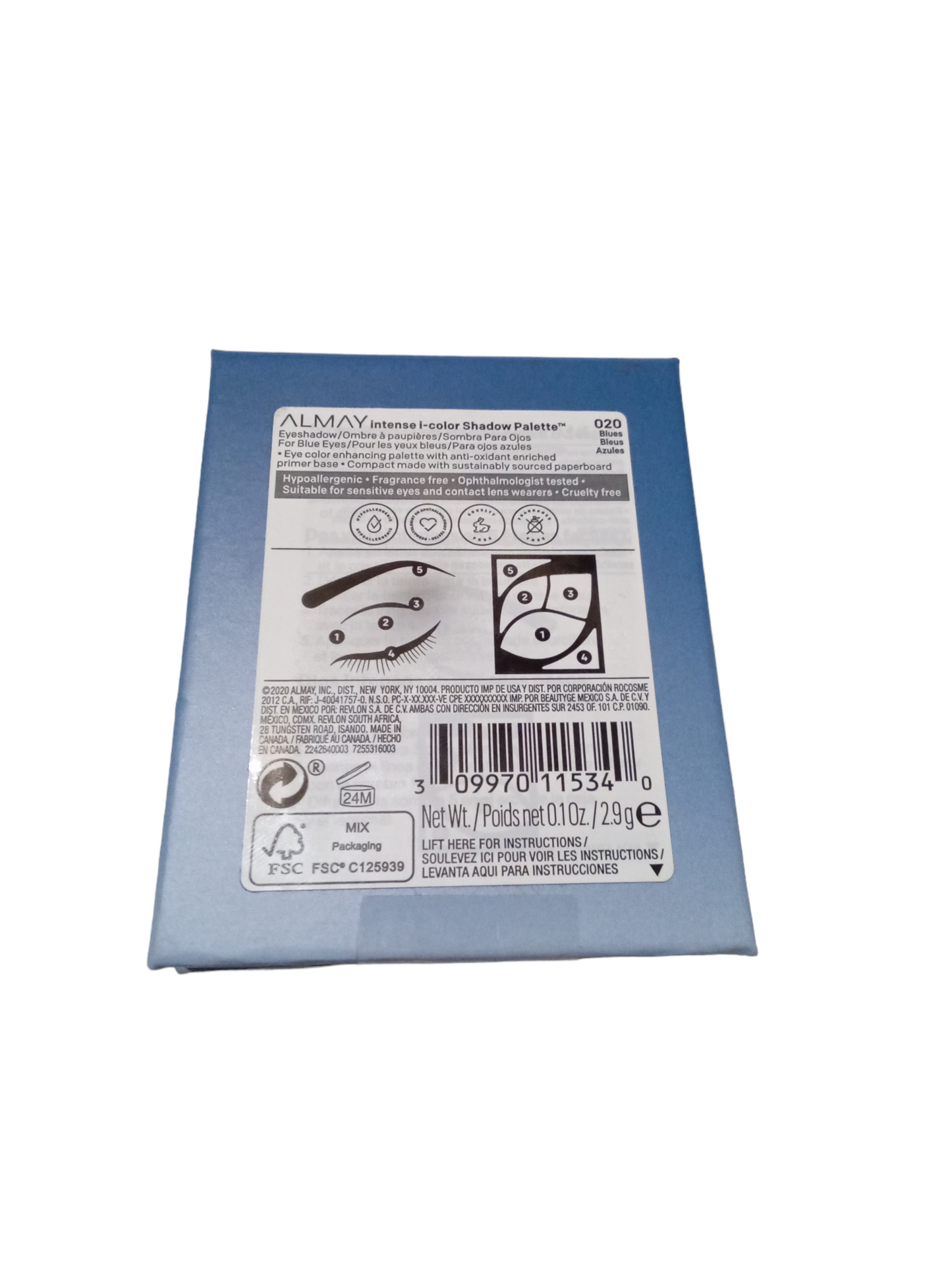 Almay blue pallette 020